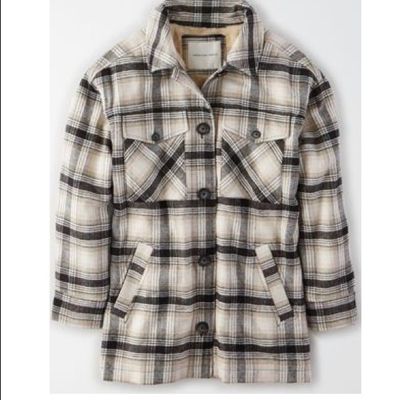 American Eagle Flannel Faux Fur Lined 